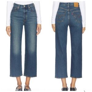 Levi's Jeans Women's 32 Blue Ribcage Straight Ankle LIKE NEW